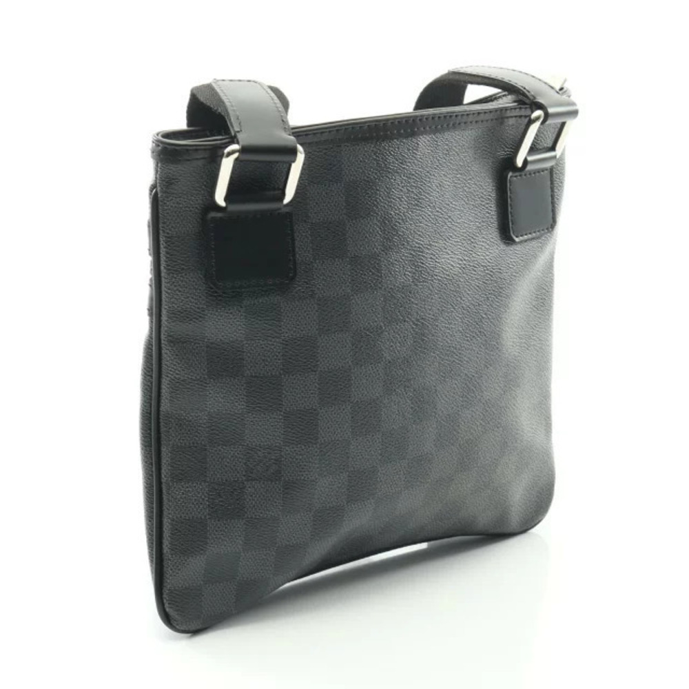Louis Vuitton Black Damier Leather Bag Shoulder Thomas Graphite Canvas Black